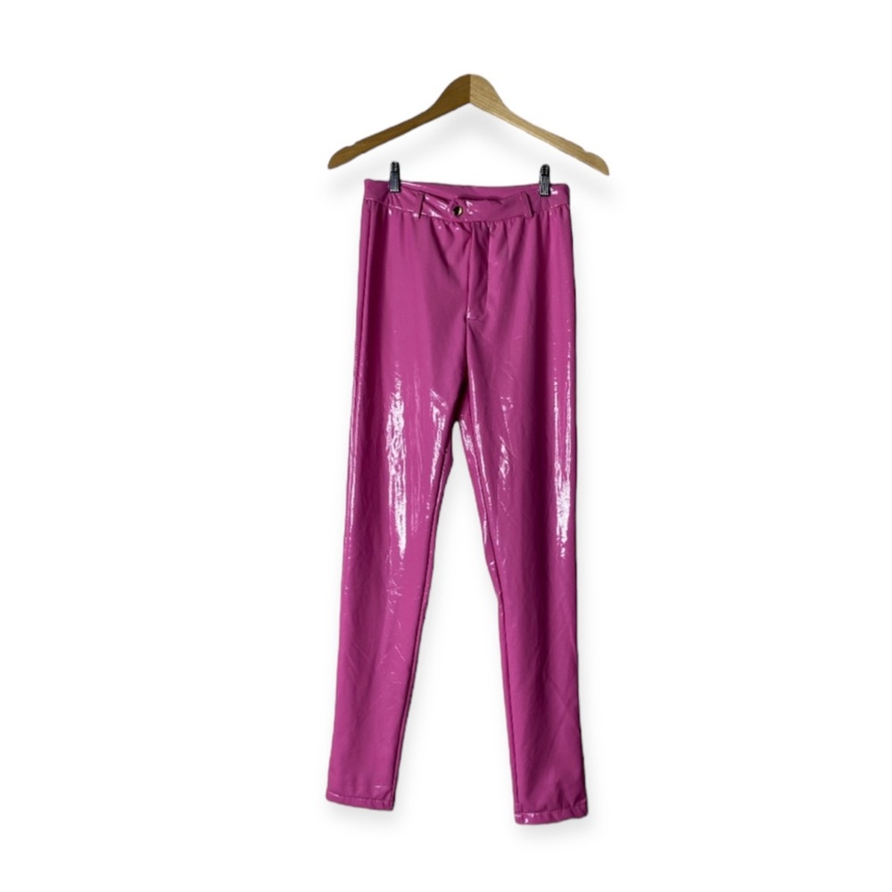 Pepto Pink Plastic Costume Pants Size M